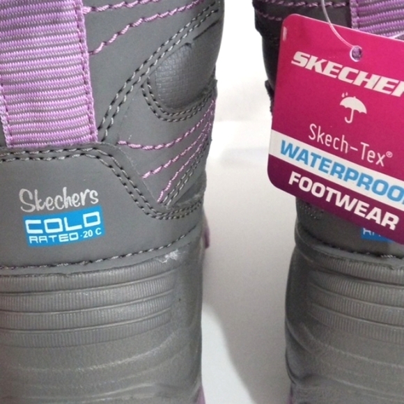 SKECHERS KIDS COLD RATED 29°C WATERPROOF INSULATED RAIN SNOW BOOTS SIZE 8 NWT - Picture 10 of 11